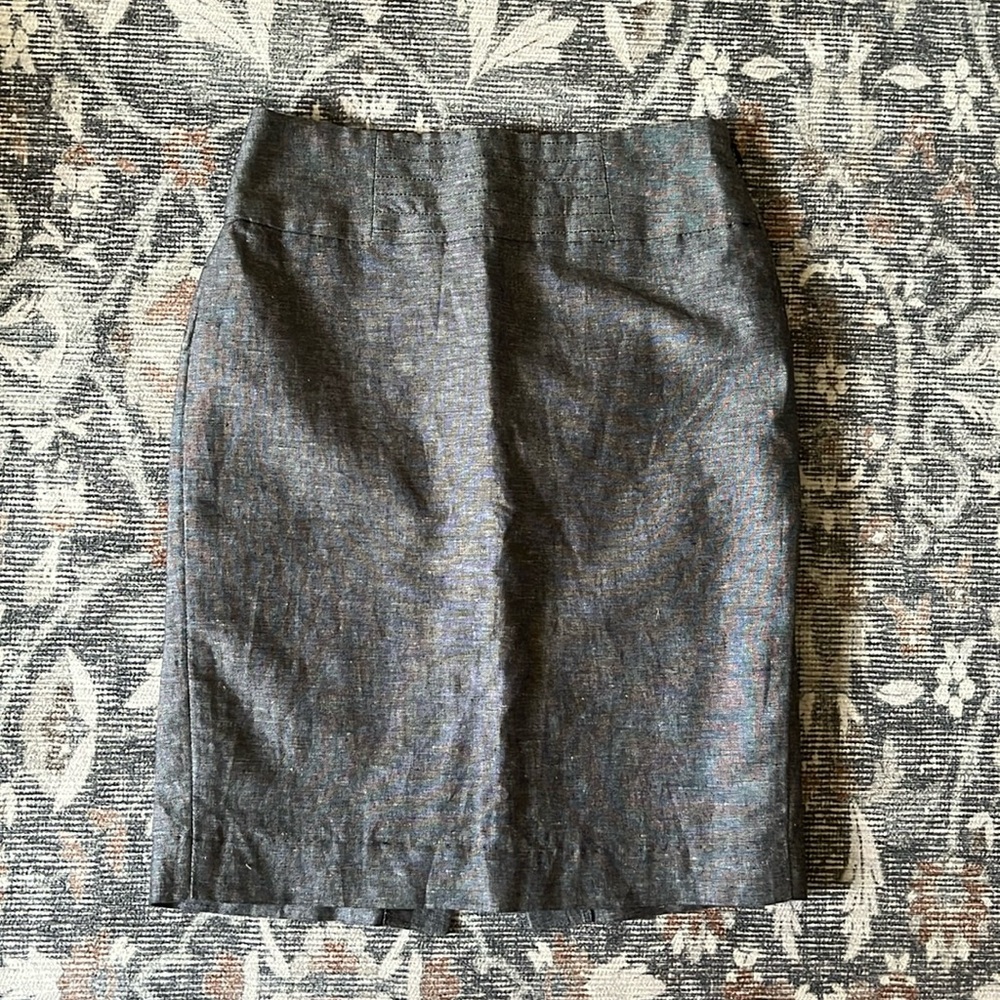 Banana Republic Gray Linen Blend Pencil Skirt Size 0